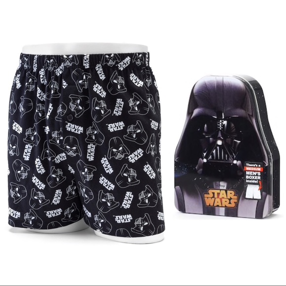 STAR WARS Darth Vader Men’s Boxer Shorts Black Gift Tin Small - Picture 1 of 3